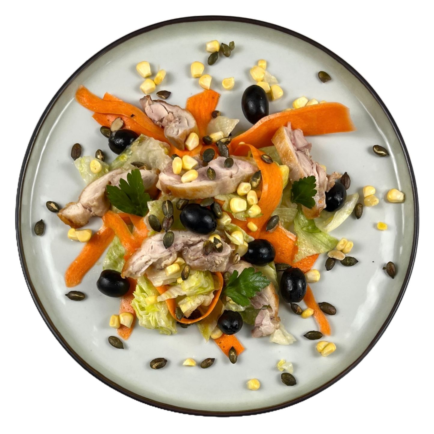 Gemengde Salade met Kippedijfilet