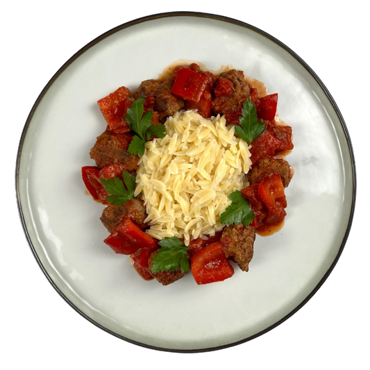 Gehaktballetjes In Tomatensaus met Orzo